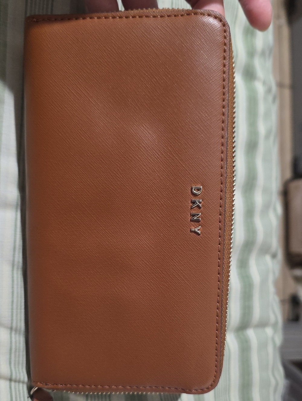 DKNY Zip-Around Wallet in Cognac